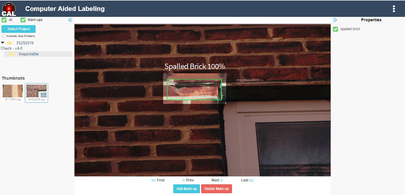 Computer Aided Labelling Brick